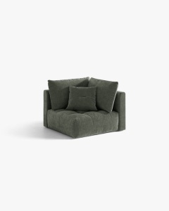 MODUL CANAPEA BLOOM, VERDE MUSCHI, 105X97 CM, CU TAPITERIE DIN TEXTIL STRUCTURAT WIND, MICADONI - Img 2