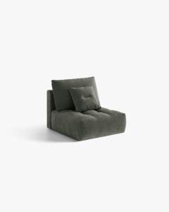 MODUL CANAPEA BLOOM, VERDE MUSCHI, 95X97 CM, CU TAPITERIE DIN TEXTIL STRUCTURAT WIND, MICADONI - Img 2