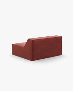 MODUL CANAPEA/COLTAR JODIE, 100X99 CM, LEMN DE CIRES, TAPITAT CU TAPITERIE DIN TEXTIL STRUCTURAT LINS, MICADONI - Img 3