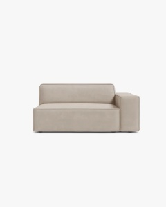 MODUL CANAPEA/COLTAR JODIE, 122X99 CM, BEJ INCHIS, PE DREAPTA, TAPITAT CU TAPITERIE DIN TEXTIL CATIFEA BLUVEL, MICADONI