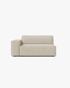 MODUL CANAPEA/COLTAR JODIE, 122X99 CM, BEJ, PE STANGA, TAPITAT CU TAPITERIE DIN TEXTIL STRUCTURAT LIBERTY, MICADONI