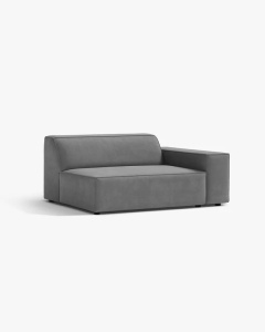 MODUL CANAPEA/COLTAR JODIE, 122X99 CM, GRI DESCHIS, PE DREAPTA, TAPITAT CU TAPITERIE DIN TEXTIL CATIFEA VENUS, MICADONI - Img 2