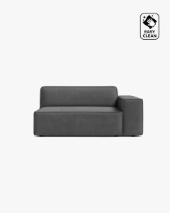 MODUL CANAPEA/COLTAR JODIE, 122X99 CM, GRI, PE DREAPTA, TAPITAT CU TAPITERIE DIN TEXTIL CATIFEA VENUS, MICADONI
