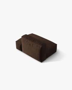 MODUL CANAPEA/COLTAR MARTINA, 133X106 CM, PE DREAPTA, CIOCOLATIU, TAPITAT CU TAPITERIE DIN TEXTIL CATIFEA VOGUE, MICADONI - Img 3