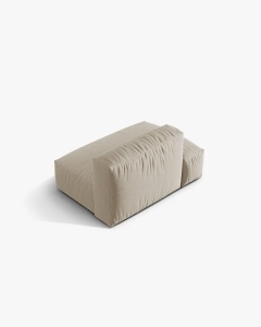 MODUL CANAPEA/COLTAR MARTINA, 133X106 CM, PE STANGA, BEJ DESCHIS, TAPITAT CU TAPITERIE DIN TEXTIL STRUCTURAT BOSTON, MICADONI - Img 3
