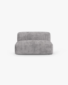 MODUL CANAPEA/COLTAR MARTINA, 76X130 CM, GRI DESCHIS, TAPITAT CU TAPITERIE DIN TEXTIL CORDOI TILIA, MICADONI