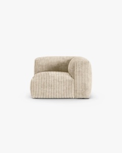 MODUL CANAPEA/COLTAR MARTINA, 76X98 CM, BEJ DESCHIS, TAPITAT CU TAPITERIE DIN TEXTIL CORDOI TILIA, MICADONI