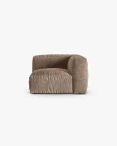 MODUL CANAPEA/COLTAR MARTINA, 76X98 CM, BEJ INCHIS, TAPITAT CU TAPITERIE DIN TEXTIL CATIFEA VOGUE, MICADONI