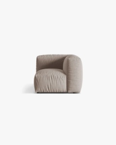 MODUL CANAPEA/COLTAR MARTINA, 76X98 CM, BEJ INCHIS, TAPITAT CU TAPITERIE DIN TEXTIL STRUCTURAT BOSTON, MICADONI