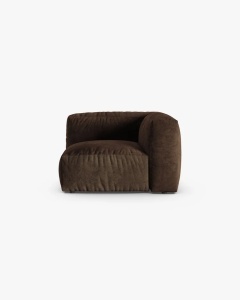 MODUL CANAPEA/COLTAR MARTINA, 76X98 CM, CIOCOLATIU, TAPITAT CU TAPITERIE DIN TEXTIL CATIFEA VOGUE, MICADONI