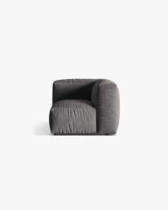 MODUL CANAPEA/COLTAR MARTINA, 76X98 CM, GRI, TAPITAT CU TAPITERIE DIN TEXTIL CATIFEA VOGUE, MICADONI