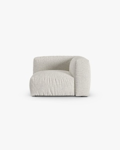 MODUL CANAPEA/COLTAR MARTINA, 76X98 CM, MELANJ GRI BEJ, TAPITAT CU TAPITERIE DIN TEXTIL BOUCLE MONET, MICADONI