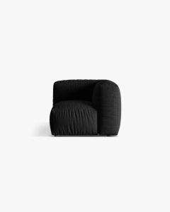 MODUL CANAPEA/COLTAR MARTINA, 76X98 CM, NEGRU, TAPITAT CU TAPITERIE DIN TEXTIL STRUCTURAT BOSTON, MICADONI