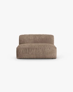 MODUL CANAPEA/COLTAR MARTINA, 90X132 CM, BEJ INCHIS, TAPITAT CU TAPITERIE DIN TEXTIL CATIFEA VOGUE, MICADONI
