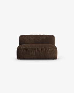 MODUL CANAPEA/COLTAR MARTINA, 90X132 CM, CIOCOLATIU, TAPITAT CU TAPITERIE DIN TEXTIL CATIFEA VOGUE, MICADONI