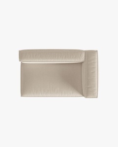 MODUL CANAPEA/COLTAR NURIA BEJ, PE DREAPTA, 185X110 CM, TAPITAT CU TAPITERIE DIN TEXTIL STRUCTURAT LIBERTY, MICADONI - Img 4