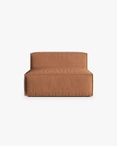 MODUL CANAPEA/COLTAR NURIA MIERE, 120X110 CM, TAPITAT CU TAPITERIE DIN TEXTIL CATIFEA PARIS, MICADONI
