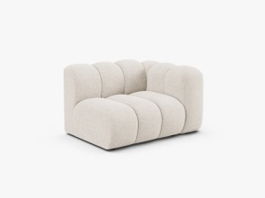 MODUL CANAPEA LUPIN, 114 CM, PE DREAPTA, BEJ DESCHIS, CU TAPITERIE DIN TEXTIL CHENILLE EDEN, MICADONI - Img 2