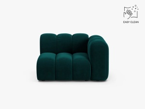 MODUL CANAPEA LUPIN, 114 CM, PE DREAPTA, PETROL INTENS, CU TAPITERIE DIN TEXTIL CATIFEA VENUS, MICADONI