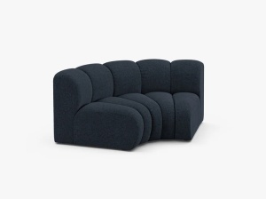 MODUL CANAPEA LUPIN, 185 CM, ALBASTRU MARIN, CU TAPITERIE DIN TEXTIL CHENILLE EDEN, MICADONI - Img 2
