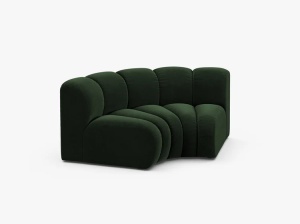 MODUL CANAPEA LUPIN, 185 CM, VERDE SMARALD, CU TAPITERIE DIN TEXTIL CATIFEA VENUS, MICADONI - Img 2