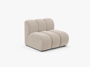 MODUL CANAPEA LUPIN, 90 CM, BEJ, CU TAPITERIE DIN TEXTIL CATIFEA SALVADOR, MICADONI - Img 2