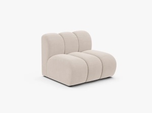 MODUL CANAPEA LUPIN, 90 CM, BEJ DESCHIS, CU TAPITERIE DIN TEXTIL CATIFEA VENUS, MICADONI - Img 2