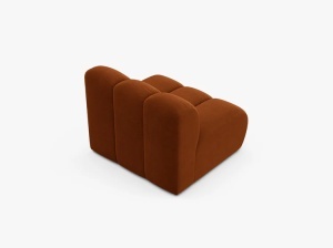 MODUL CANAPEA LUPIN, 90 CM, CARAMIZIU, CU TAPITERIE DIN TEXTIL CATIFEA SALVADOR, MICADONI - Img 3