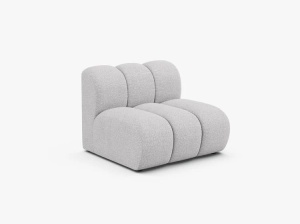 MODUL CANAPEA LUPIN, 90 CM, GRI DESCHIS, CU TAPITERIE DIN TEXTIL BOUCLE BALOO, MICADONI - Img 2