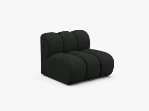 MODUL CANAPEA LUPIN, 90 CM, NEGRU, CU TAPITERIE DIN TEXTIL BOUCLE BALOO, MICADONI - Img 2