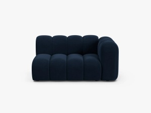 MODUL CANAPEA LUPIN, PE DREAPTA, 144 CM, ALBASTRU ROYAL, CU TAPITERIE DIN TEXTIL CATIFEA SALVADOR, MICADONI