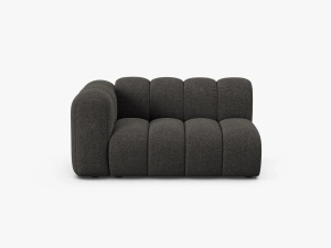MODUL CANAPEA LUPIN, PE DREAPTA, 144 CM, GRI INCHIS, CU TAPITERIE DIN TEXTIL CHENILLE EDEN, MICADONI