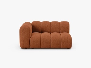 MODUL CANAPEA LUPIN, PE STANGA, 144 CM, CARAMIZIU, CU TAPITERIE DIN TEXTIL CHENILLE EDEN, MICADONI
