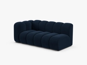 MODUL CANAPEA LUPIN, PE STANGA, 173 CM, ALBASTRU ROYAL, CU TAPITERIE DIN TEXTIL CATIFEA SALVADOR, MICADONI - Img 2