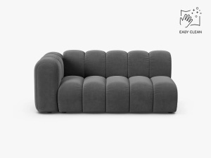 MODUL CANAPEA LUPIN, PE STANGA, 173 CM, GRI, CU TAPITERIE DIN TEXTIL CATIFEA VENUS, MICADONI