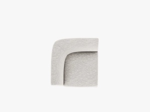 MODUL CANAPEA MILEY, ARGINTIU, CU TAPITERIE DIN TEXTIL CHENILLE EDEN, MICADONI - Img 4
