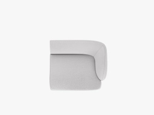 MODUL CANAPEA MILEY, PE DREAPTA, GRI DESCHIS, CU TAPITERIE DIN TEXTIL BOUCLE BALOO, MICADONI - Img 3