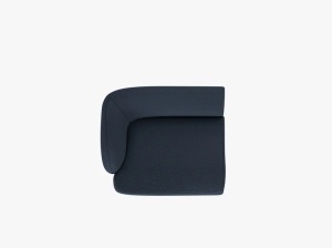 MODUL CANAPEA MILEY, PE STANGA, ALBASTRU INCHIS, CU TAPITERIE DIN TEXTIL BOUCLE BALOO, MICADONI - Img 3