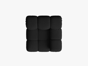 MODUL CANPEA BELLIS, PE DREAPTA, NEGRU, CU TAPITERIE DIN TEXTIL 3D SONIC, MICADONI - Img 3