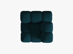 MODUL COLTAR BELLIS, ALBASTRU MARIN, CU TAPITERIE DIN TEXTIL 3D SONIC, MICADONI - Img 3