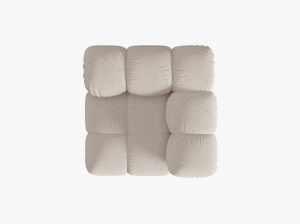 MODUL COLTAR BELLIS, BEJ DESCHIS, CU TAPITERIE DIN TEXTIL 3D SONIC, MICADONI - Img 3