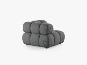 MODUL COLTAR BELLIS, GRI, CU TAPITERIE DIN TEXTIL STRUCTURAT LIBBERTY, MICADONI - Img 3