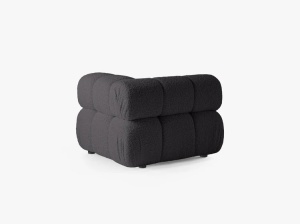 MODUL COLTAR BELLIS, GRI GRAFIT, CU TAPITERIE DIN TEXTIL BOUCLE ROLF, MICADONI - Img 3
