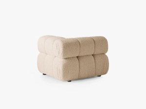 MODUL COLTAR BELLIS, NISIPIU, CU TAPITERIE DIN TEXTIL BOUCLE ROLF, MICADONI - Img 3
