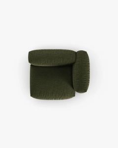 MODUL COLTAR/CANAPEA MARTINA, 120X120 CM, PE DREAPTA, ADANCIME SCAUN 90 CM, VERDE, TAPITAT CU TAPITERIE DIN TEXTIL STRUCTURAT BOSTON, MICADONI - Img 4