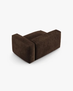 MODUL COLTAR/CANAPEA MARTINA, 120X160 CM, PE DREAPTA, ADANCIME SCAUN 90 CM, CIOCOLATIU, TAPITAT CU TAPITERIE DIN TEXTIL CATIFEA VOGUE, MICADONI - Img 3