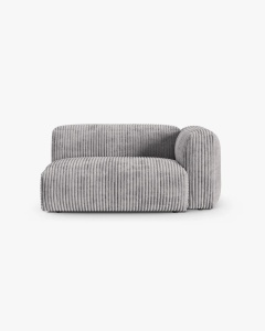 MODUL COLTAR/CANAPEA MARTINA, 120X160 CM, PE DREAPTA, ADANCIME SCAUN 90 CM, GRI DESCHIS, TAPITAT CU TAPITERIE DIN TEXTIL CORDOI TILIA, MICADONI