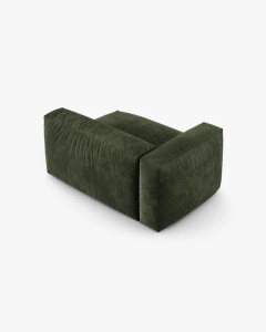 MODUL COLTAR/CANAPEA MARTINA, 120X160 CM, PE STANGA, ADANCIME SCAUN 90 CM, VERDE, TAPITAT CU TAPITERIE DIN TEXTIL CATIFEA VOGUE, MICADONI - Img 3