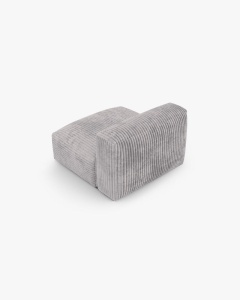 MODUL COLTAR/CANAPEA MARTINA, 120X92 CM, ADANCIME SCAUN 90 CM, GRI DESCHIS, TAPITAT CU TAPITERIE DIN TEXTIL CORDOI TILIA, MICADONI - Img 3