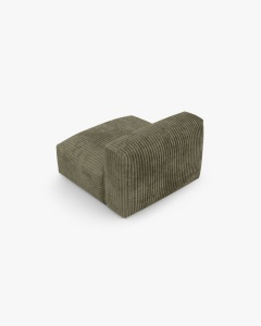 MODUL COLTAR/CANAPEA MARTINA, 120X92 CM, ADANCIME SCAUN 90 CM, VERDE MUSCHI, TAPITAT CU TAPITERIE DIN TEXTIL CORDOI TILIA, MICADONI - Img 3